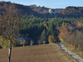 Blick zur Ruine Merkenstein, © Foto: Johann Ployer